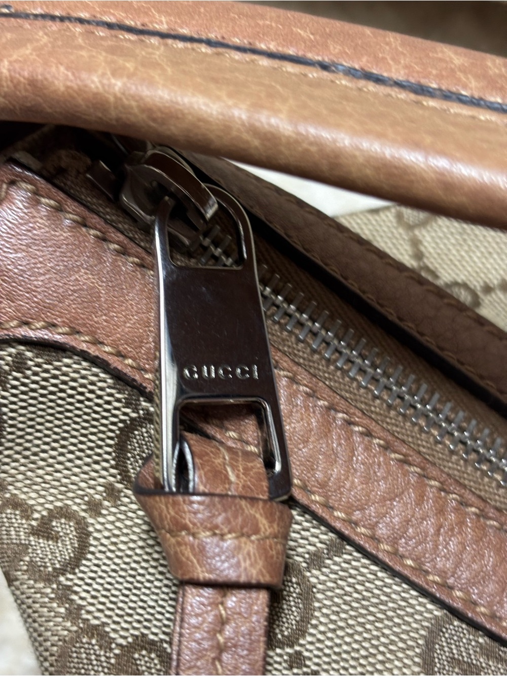 Gucci Beige and Brown GG Canvas Hobo Bag - Picture 10 of 16